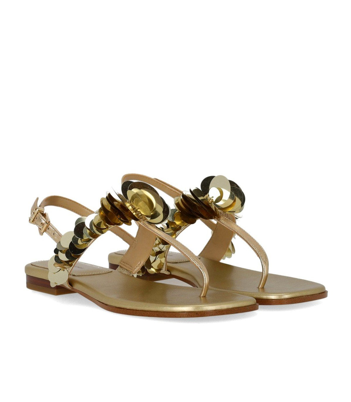 MICHAEL KORS LORETTA GOLDENER ZEHENTRENNER SANDALE