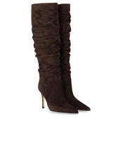 MICHAEL KORS DAWN CHOCOLATE HEELED BOOT