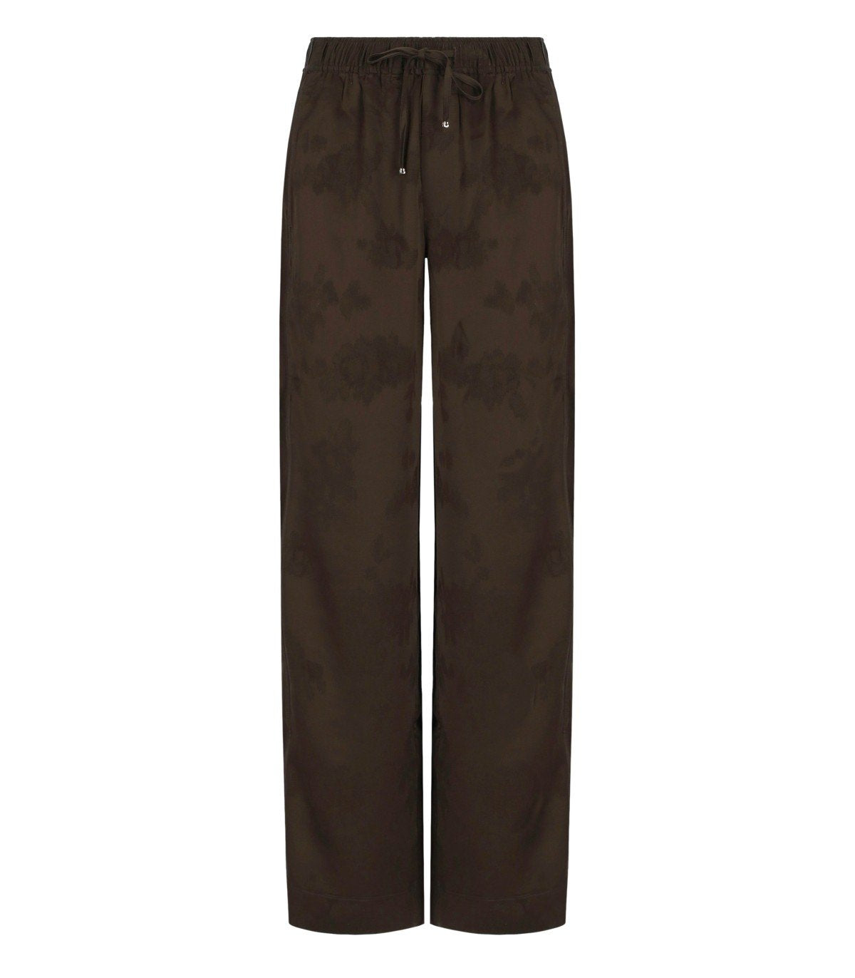 GANNI SATIN BROWN TROUSERS