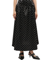 GANNI BLACK POLKA-DOT SKIRT