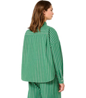 CAMICIA ONORE A RIGHE BIANCO VERDE MAX MARA WEEKEND