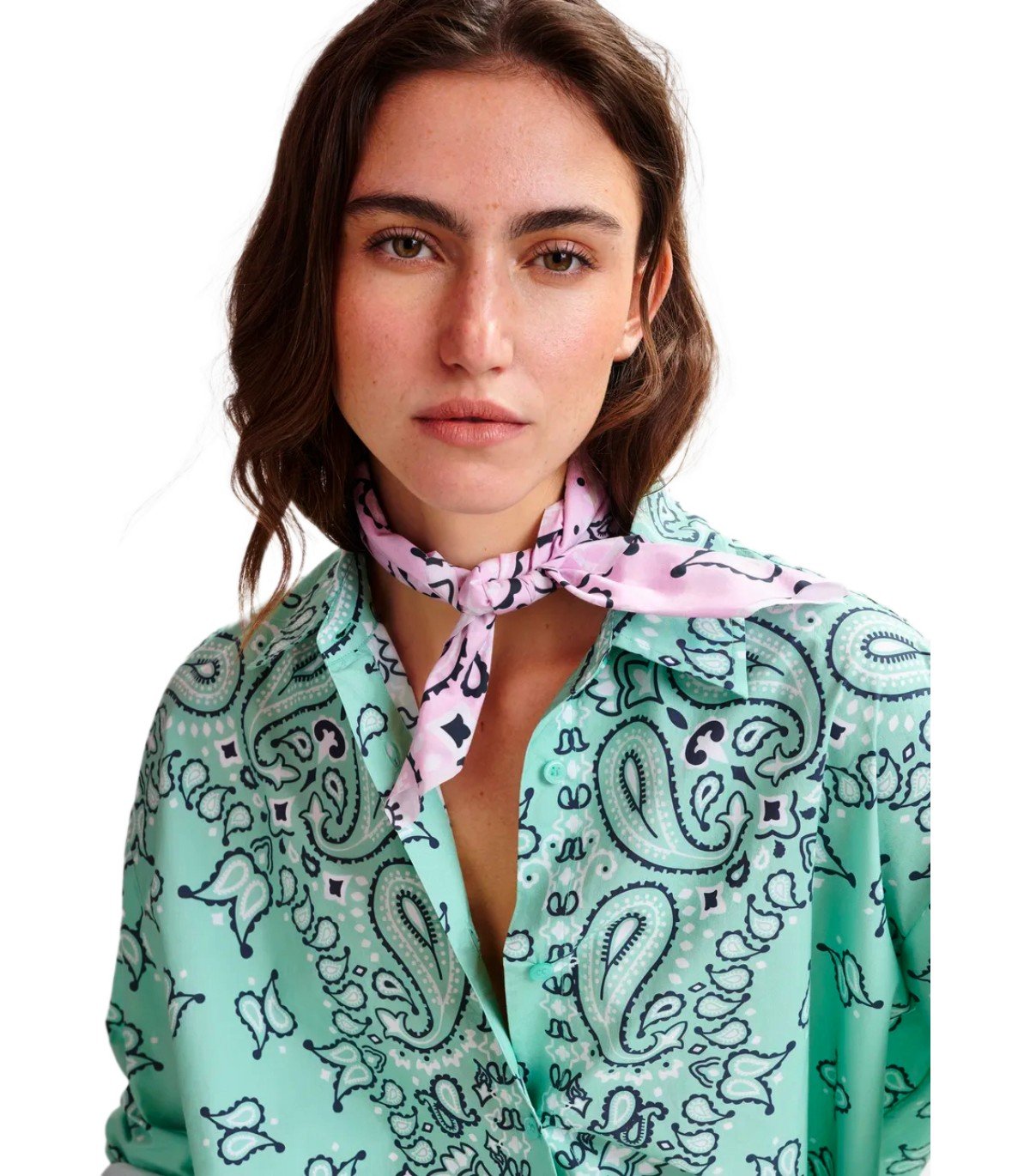ESSENTIEL ANTWERP HISTENDE ACQUA GREEN SHIRT