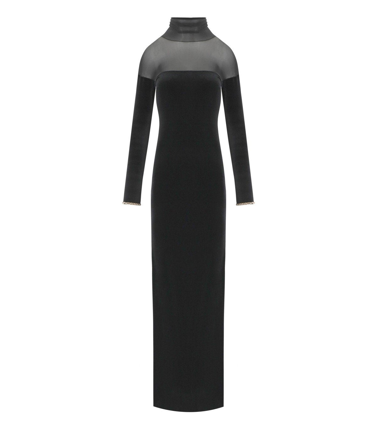 ELISABETTA FRANCHI BLACK RED CARPET DRESS