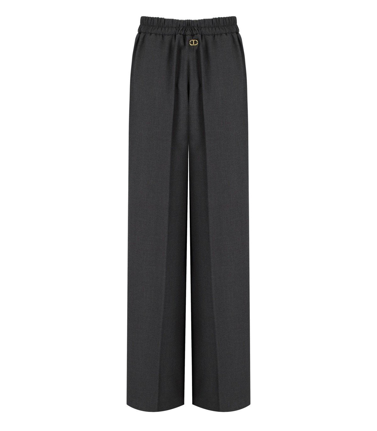 TWINSET ANTHRACITE GREY WIDE LEG PANTS