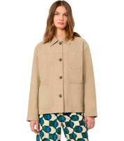 GIACCA PELLE GHIERA BEIGE MAX MARA WEEKEND 