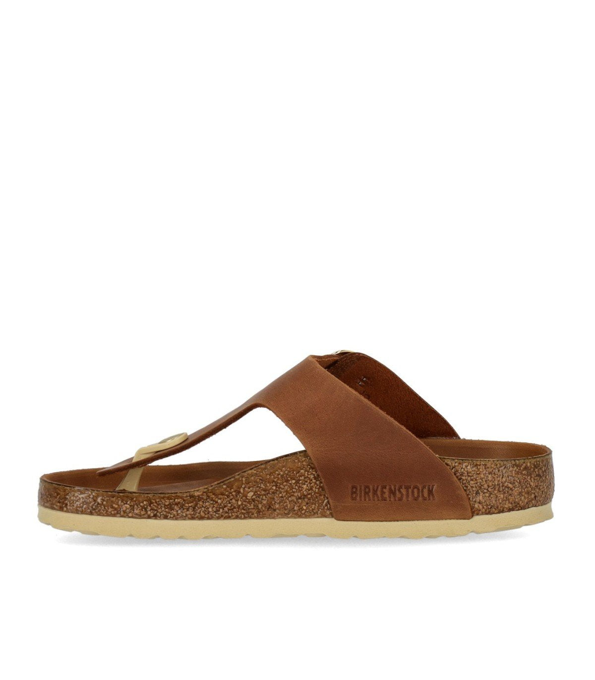 BIRKENSTOCK GIZEH BIG BUCKLE COGNAC SANDALE