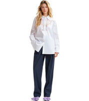 ESSENTIEL ANTWERP HERB BLUE PINSTRIPE TROUSERS