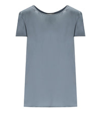 MM MAX MARA CORTONA GRIJS LICHTBLAUW BLOUSE - 40