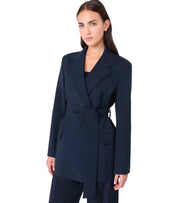 MAX MARA WEEKEND TESO BLAUW JAS MET RIEM