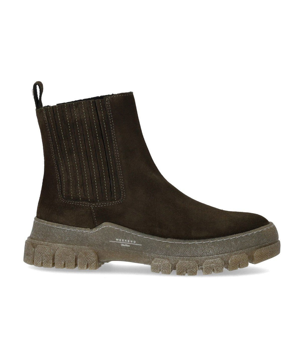 MAX MARA WEEKEND GENEPI MILITÄRGRÜNE CHELSEA STIEFELETTE