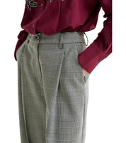 ESSENTIEL ANTWERP INVEST GRAUE WIDE LEG HOSE