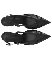 SERGIO LEVANTESI EDDA BLACK SLINGBACK PUMPS