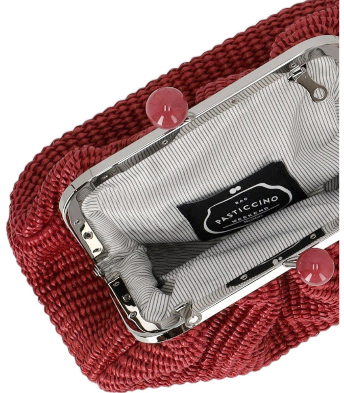 BOLSO CLUTCH PASTICCINO PALMAS SMALL ROJO MAX MARA WEEKEND