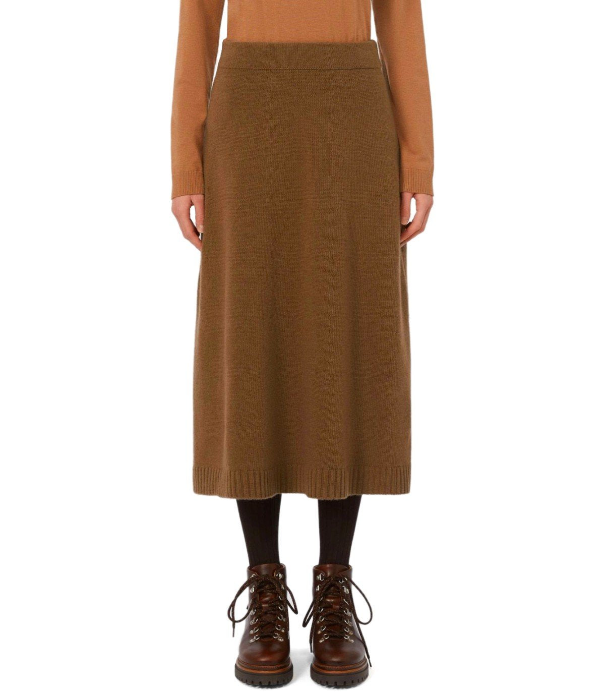 MAX MARA WEEKEND BARNABA BRAUNER MIDI STRICK-ROCK