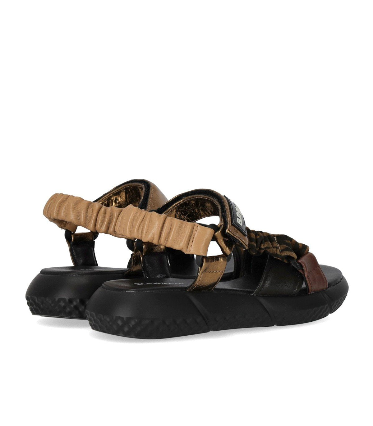 ELENA IACHI BROWN ZEBRA SANDAL