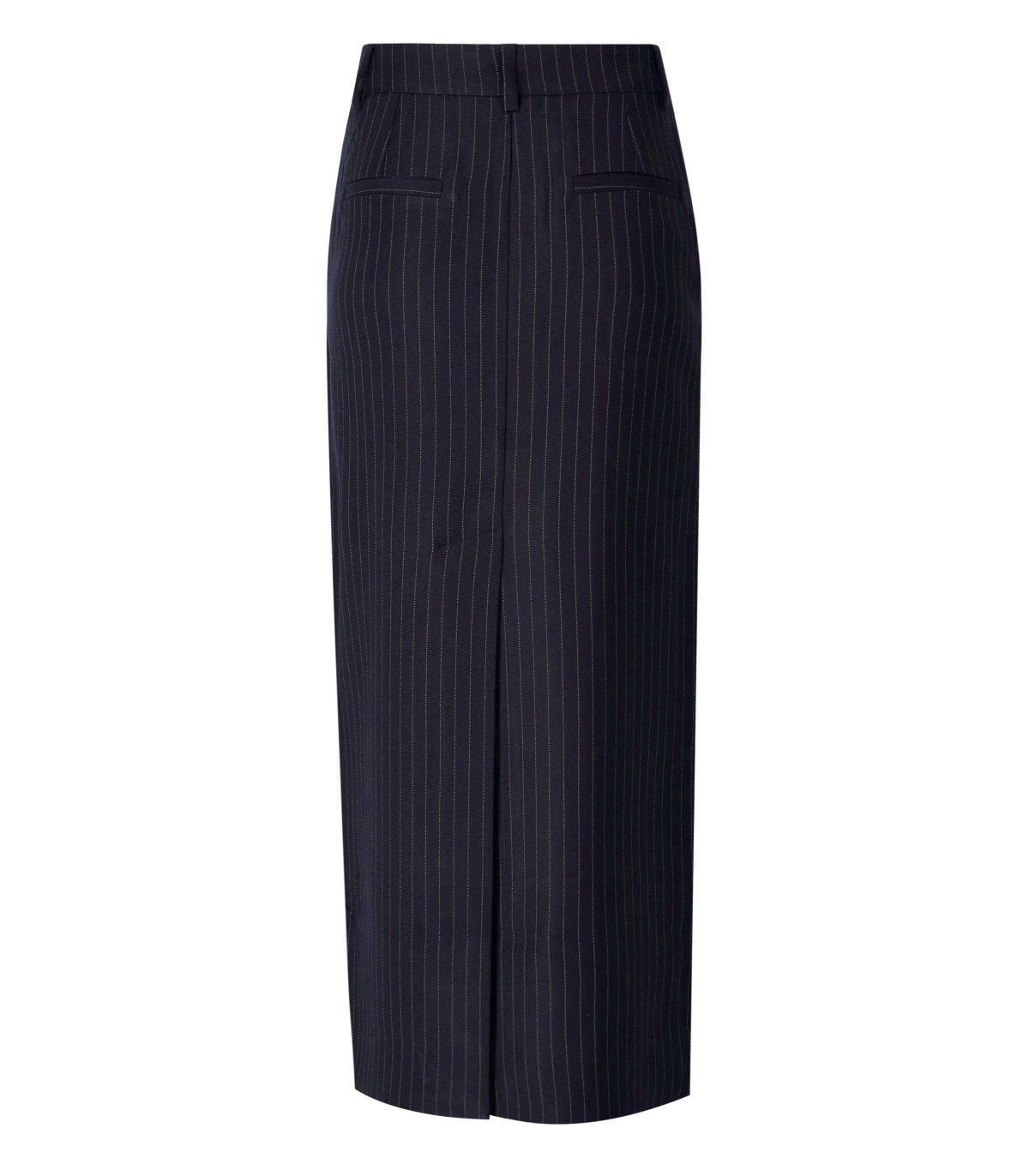 ESSENTIEL ANTWERP GLOSSARY NAVY BLUE MIDI SKIRT