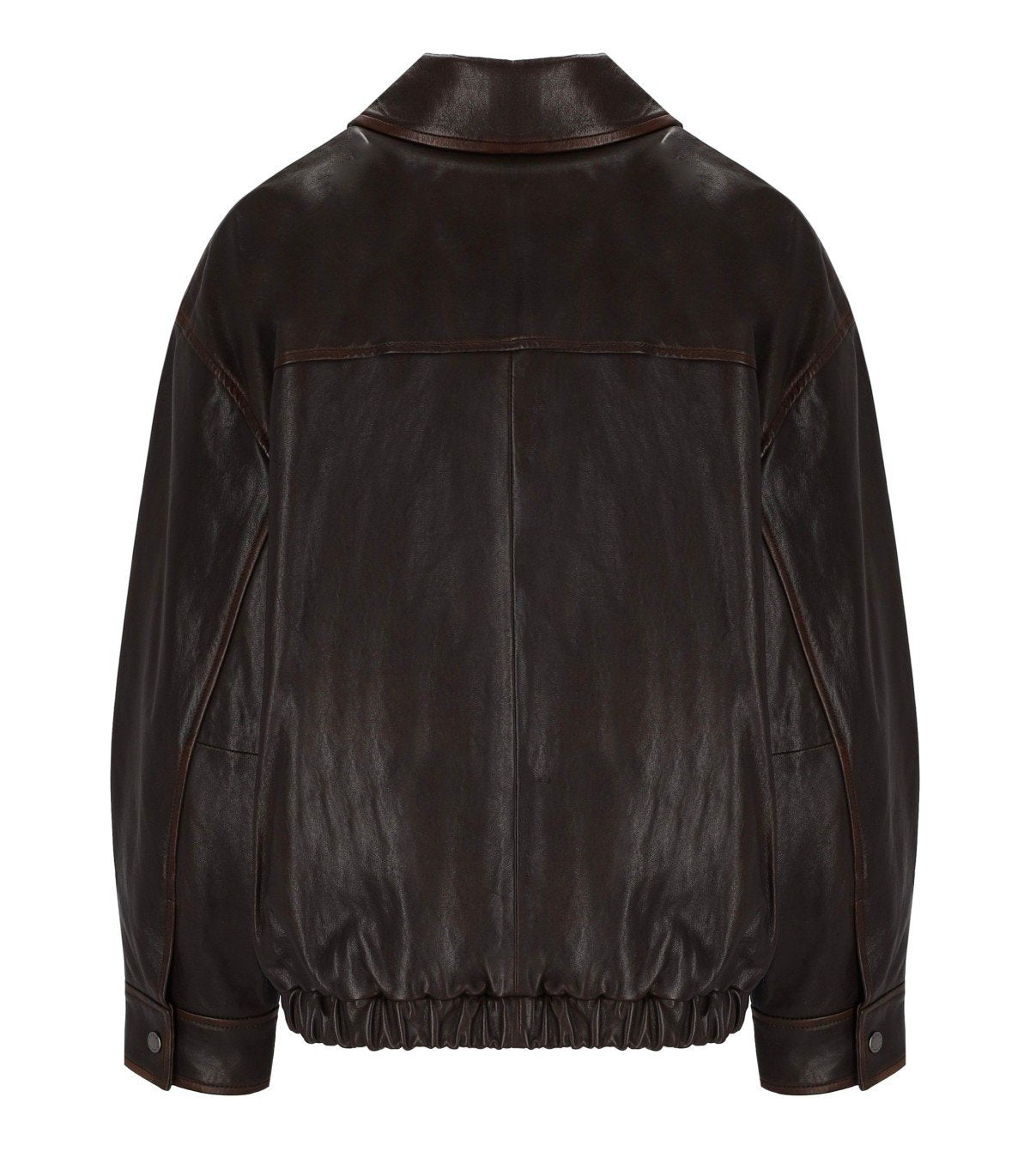 MAX MARA WEEKEND COSE BRAUNER LEDERJACKE