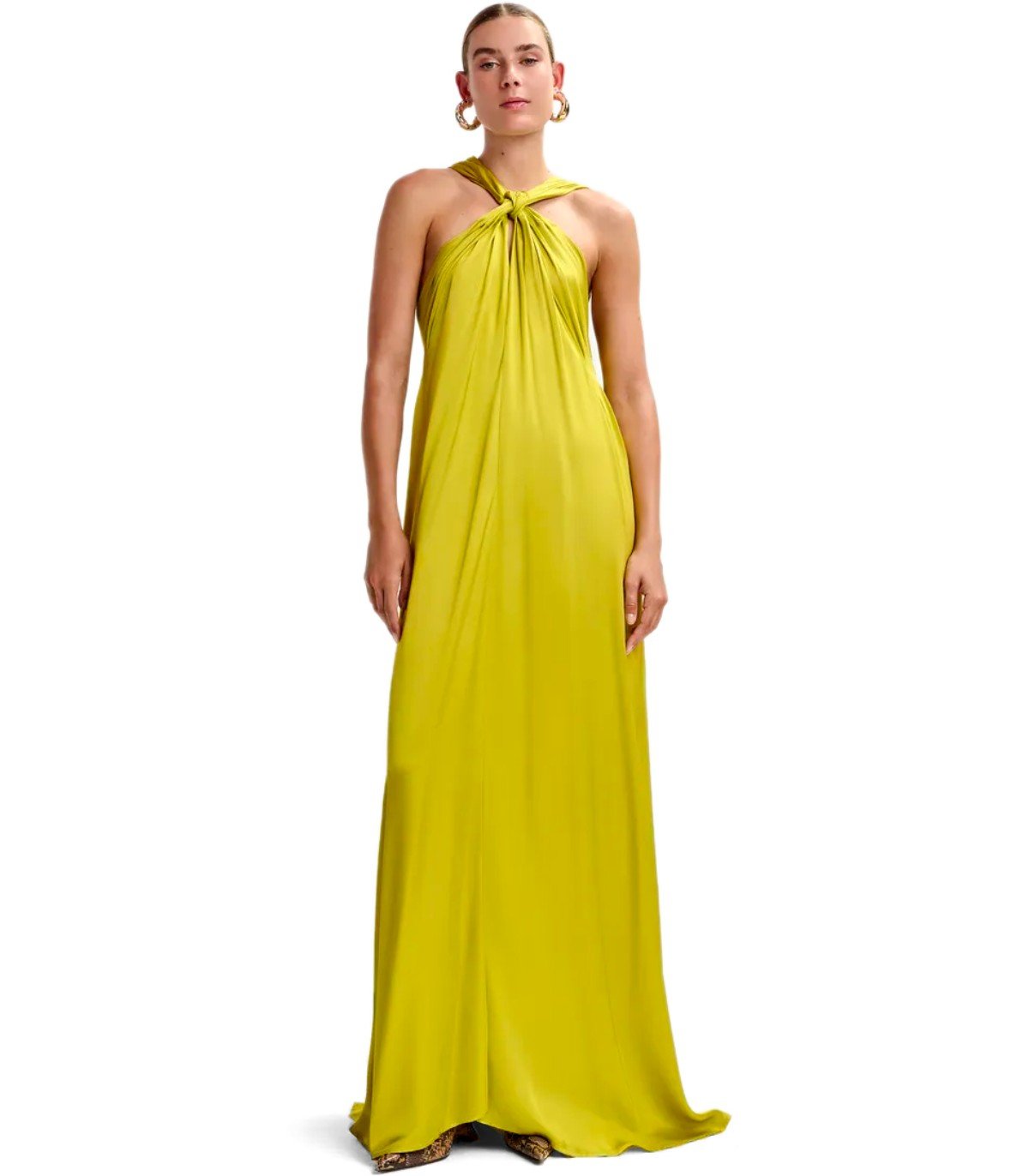 VESTIDO LARGO JAYCEE VERDE ÁCIDO ESSENTIEL ANTWERP