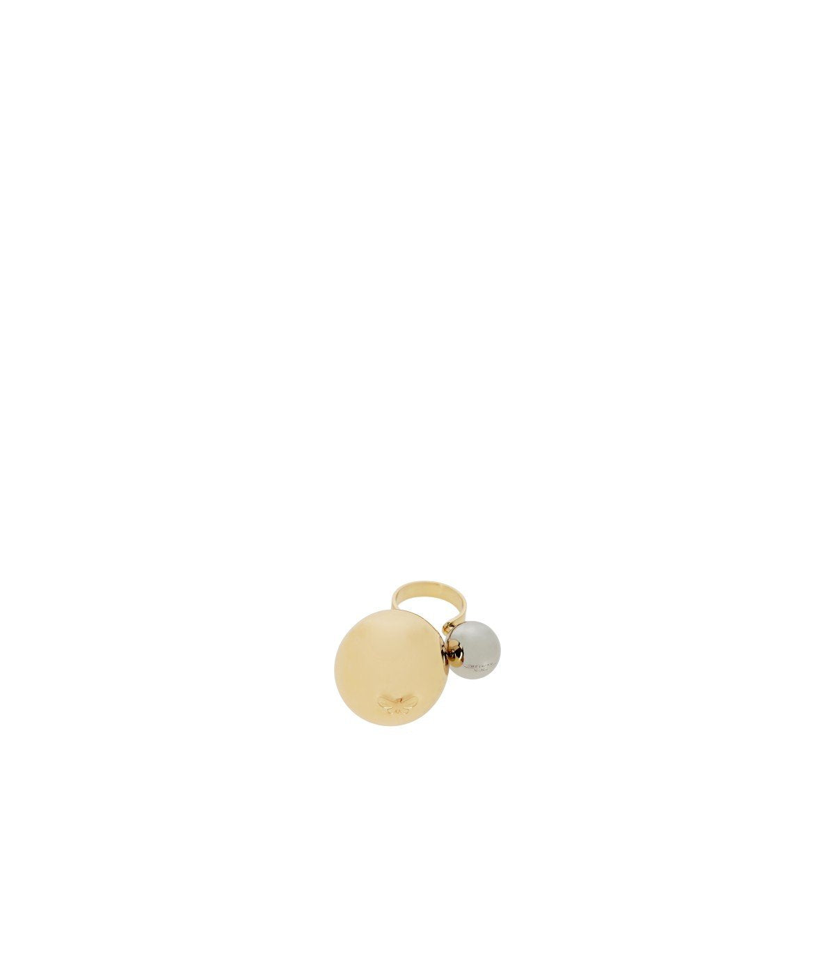 MAX MARA WEEKEND ACERI GOLD AND SILVER RING