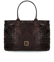 CAMPOMAGGI PENELOPE DARK BROWN SHOPPING BAG