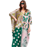 ESSENTIEL ANTWERP HANSAS MULTICOLORED KAFTAN DRESS