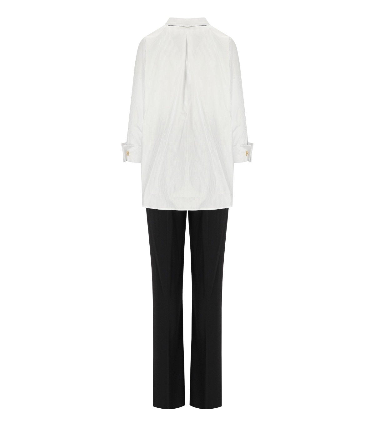 ELISABETTA FRANCHI BICOLOR JUMPSUIT WITH NECKTIE