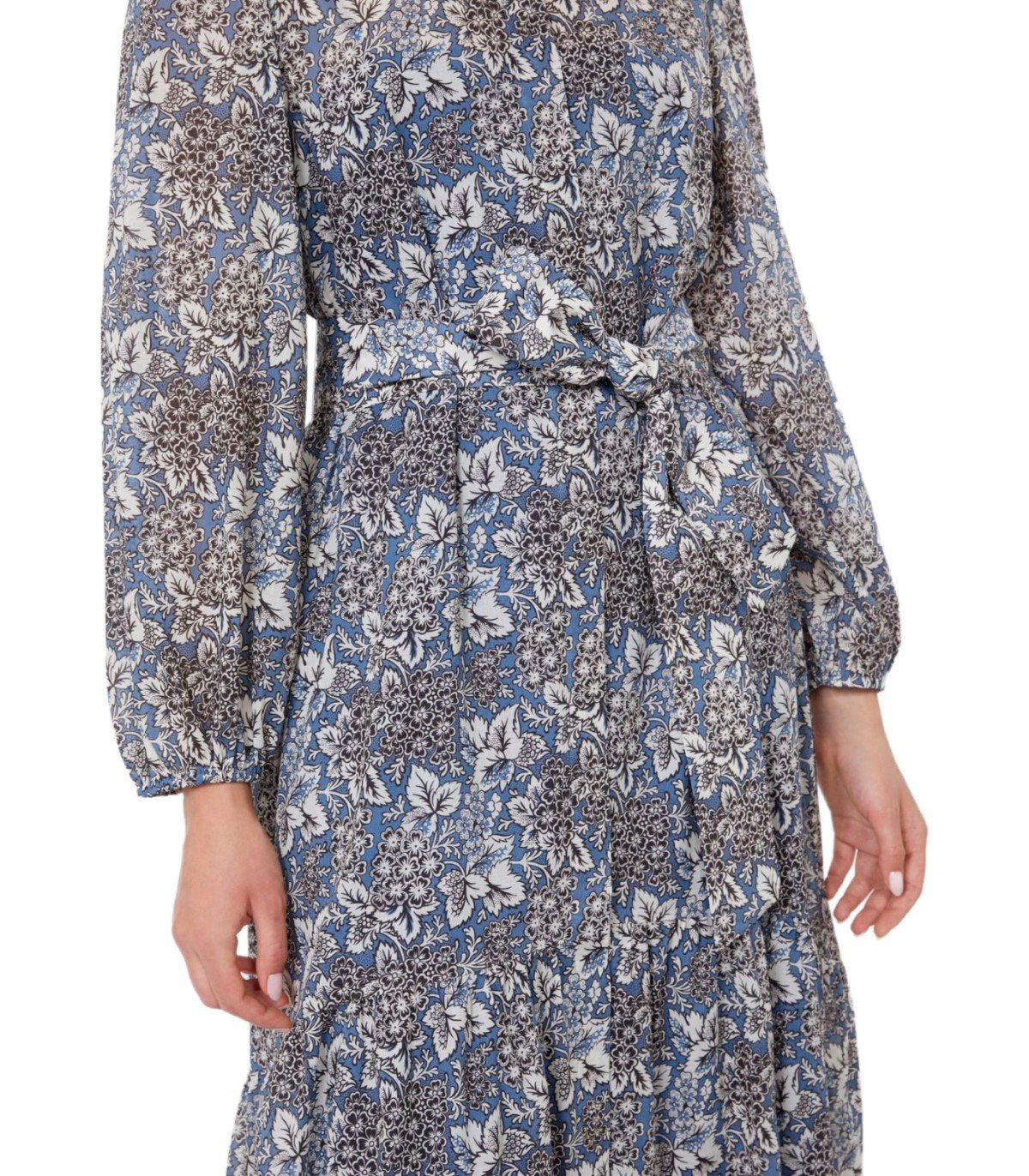 ABITO CHEMISIER OBOLI A FIORI BLU MAX MARA WEEKEND