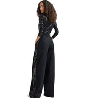 ESSENTIEL ANTWERP GORROR BLACK WIDE LEG PANTS