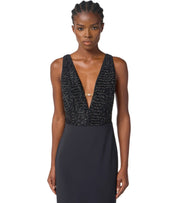 ELISABETTA FRANCHI RED CARPET BLACK DRESS