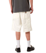 CARHARTT WIP SINGLE KNEE WHITE BERMUDA SHORTS