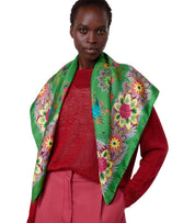 MAX MARA WEEKEND ONESTO GREEN FOULARD SCARF