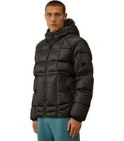 C.P. COMPANY D.D. SHELL BLACK HOODED DOWN JACKET