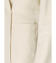 HARRIS WHARF LONDON IVORY DOUBLE-BREASTED BLAZER