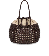DRAGON DIFFUSION JUVENTUS BROWN HANDBAG
