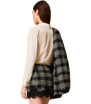 TWINSET BLACK AND WHITE CHECK SKIRT