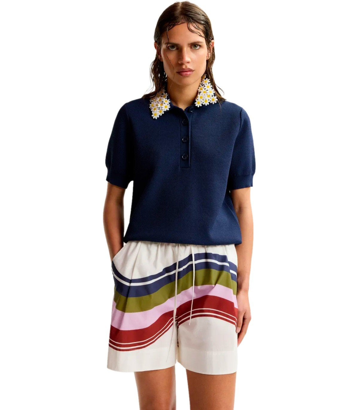 ESSENTIEL ANTWERP JEMBER BLUE POLO SHIRT