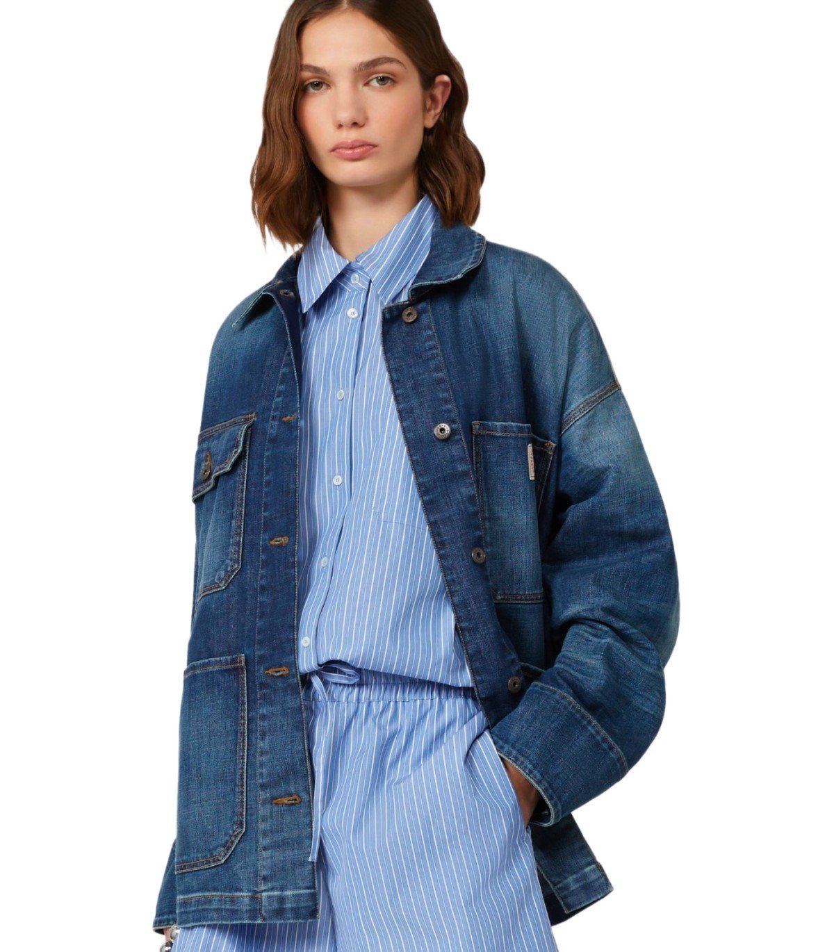 MAX MARA WEEKEND ALIGI BLUE DENIM JACKET