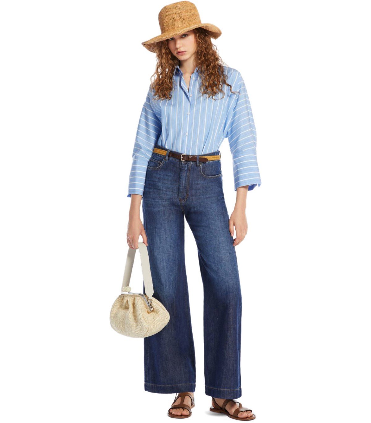 CAMICIA HUDSON A RIGHE AZZURRA MAX MARA WEEKEND