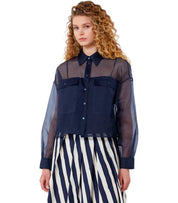 CAMICIA COLOMBA BLU MAX MARA WEEKEND