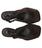 ELENA IACHI DARK BROWN HEELED SANDAL