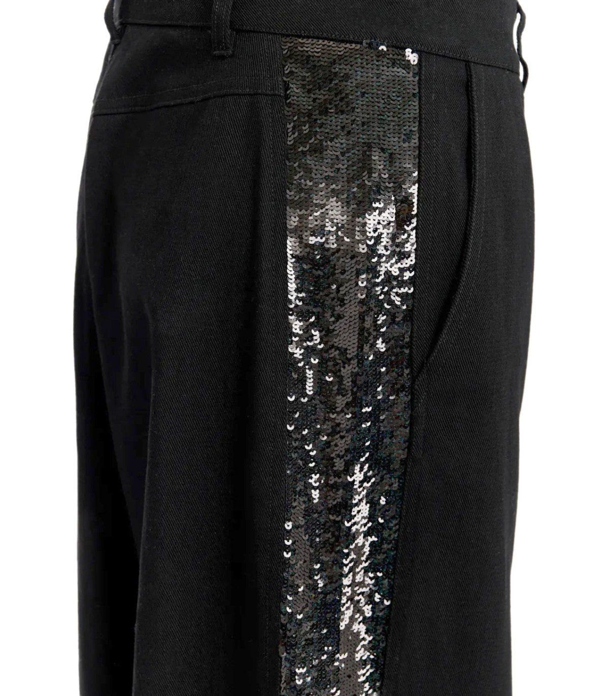 ESSENTIEL ANTWERP GORROR BLACK WIDE LEG PANTS