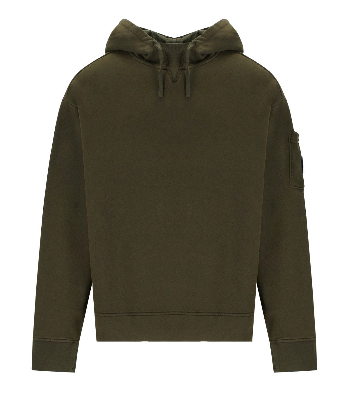 C.P. COMPANY DIAGONAL FLEECE BOXY MILITÄRGRÜNES HOODIE