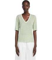 MAX MARA WEEKEND OPZIONE GREEN STRIPED T-SHIRT