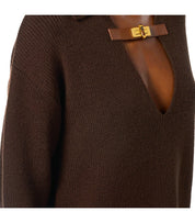 ELISABETTA FRANCHI COFFEE POLO SWEATER