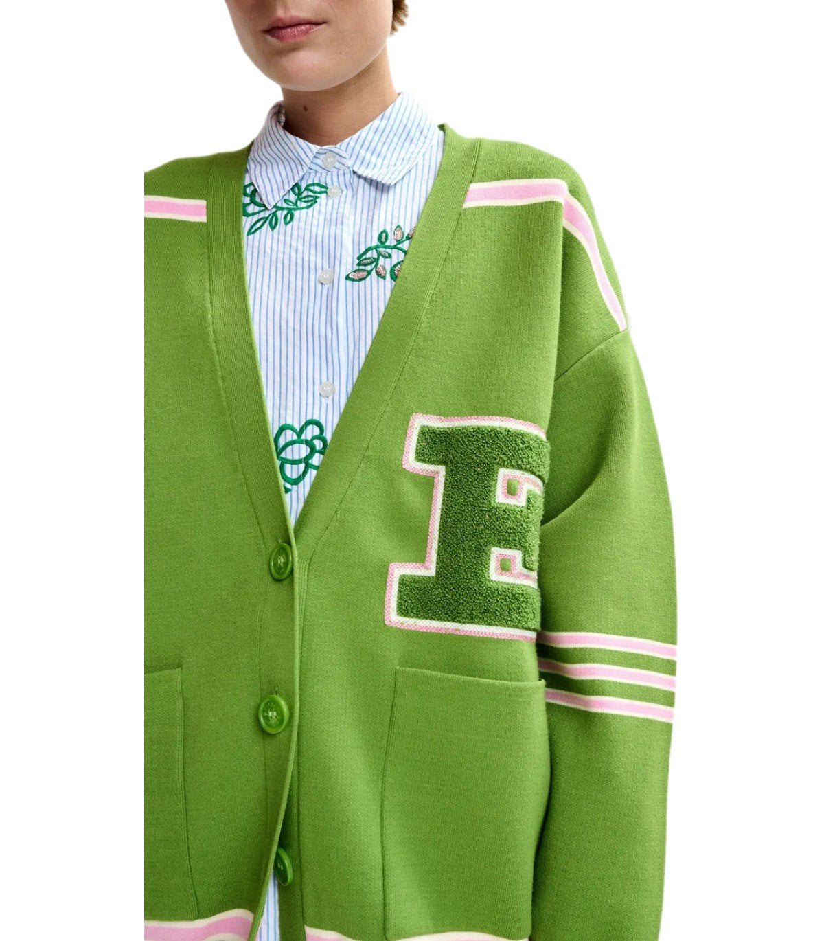 ESSENTIEL  ANTWERP JIGAN GRÜNE CARDIGAN