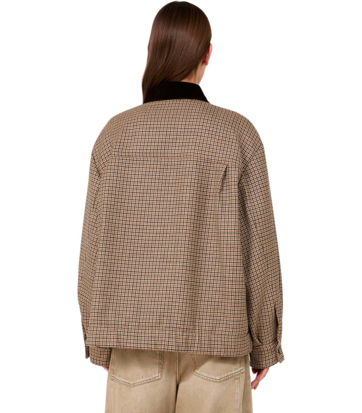MAX MARA WEEKEND HOUNDSTOOTH FESTA BROWN JACKET