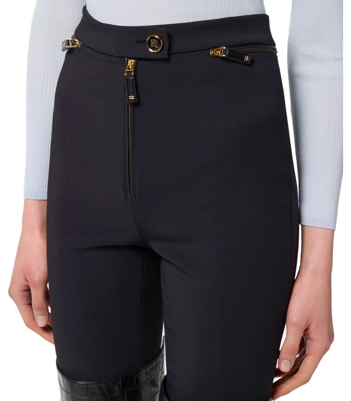 PANTALÓN CON CREMALLERA NEGRO ELISABETTA FRANCHI
