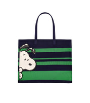 ESSENTIEL ANTWERP JOBBA BLUE AND GREEN SHOPPING BAG
