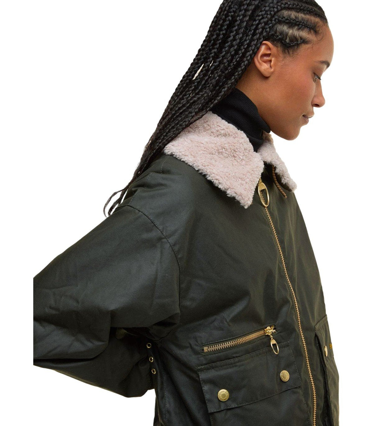 BARBOUR MAXINE WAX OLIVGRÜNE JACKE