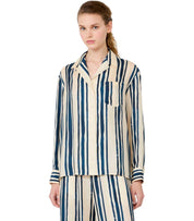 CAMICIA CORONA A RIGHE BLU BIANCO MAX MARA WEEKEND